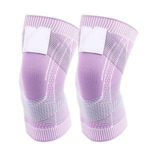 1 Pair Knit Sports Knee Pads Breathable High Elastic Non-slip Knee Brace Wrap Knee Compression Sleeve purple M  |  Protective Gears Exercise & Sports Protective Gears