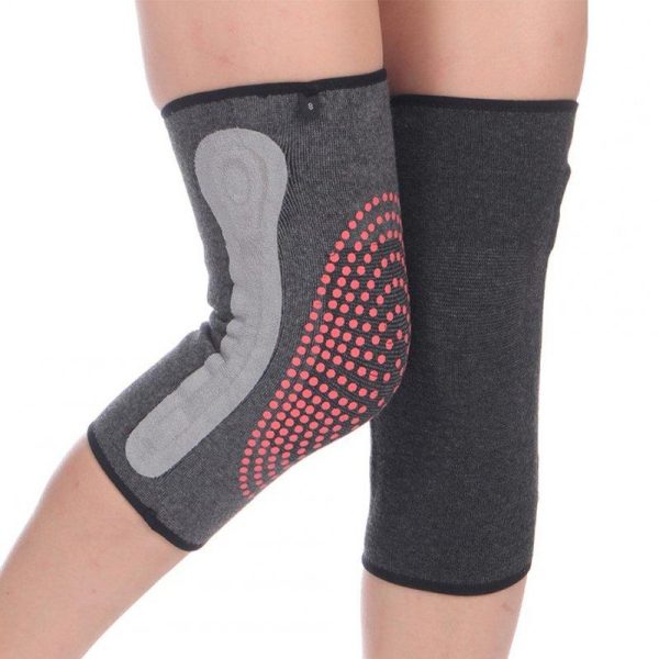 1 Pair Warm Knitted Knee Pads Self Heating Cold Protective Elastic Knee Warmer Protector Black  |  Protective Gears Exercise & Sports Black 1 pair + M (about 55-70kg)