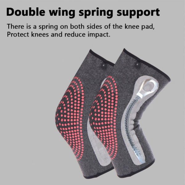 1 Pair Warm Knitted Knee Pads Self Heating Cold Protective Elastic Knee Warmer Protector Black  |  Protective Gears Exercise & Sports Black 1 pair + M (about 55-70kg)