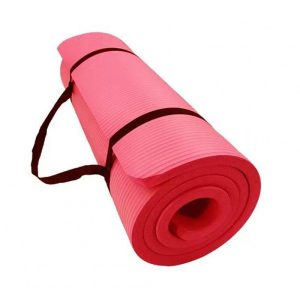 10mm Extra Thick Yoga Mat Non-slip High Density Anti-tear Fitness Exercise Mats With Carrying Strap red  |  Yoga Exercise & Sports Red