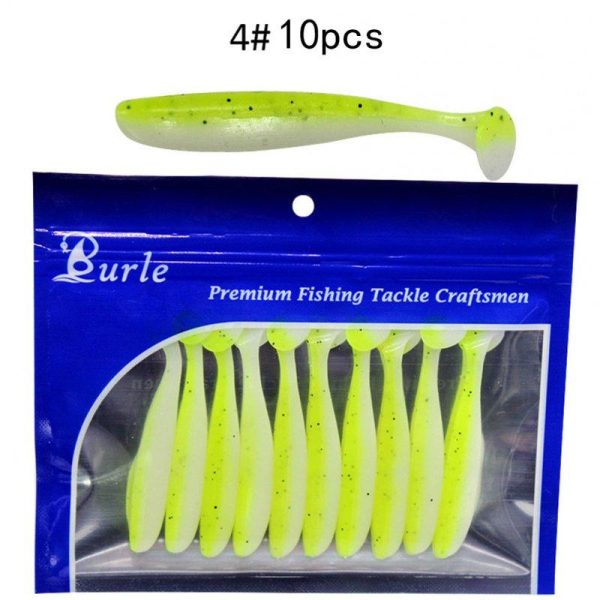 10pcs/Lot Soft Lures Silicone Bait For Fishing Sea Fishing Pvc Swimbait Wobblers Artificial Tackle 10#_9cm4.2g ten pcs  |  Fishing Baits & Hooks Fishing Baits & Hooks 10# + 9cm4.2g ten pcs