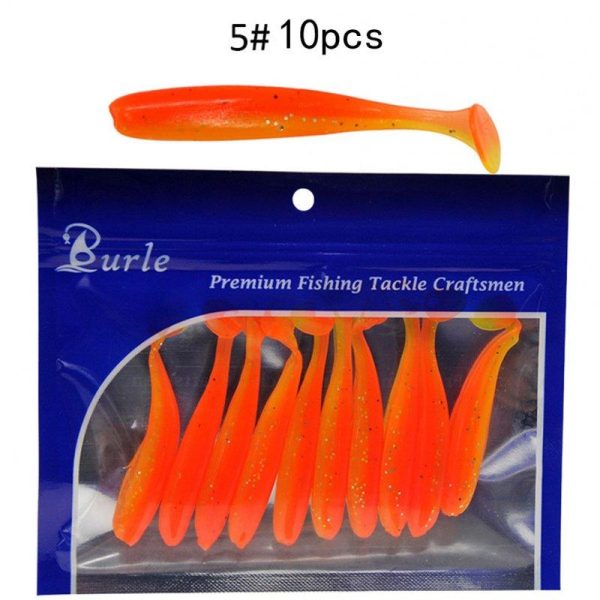 10pcs/Lot Soft Lures Silicone Bait For Fishing Sea Fishing Pvc Swimbait Wobblers Artificial Tackle 1#_9cm4.2g ten pcs  |  Fishing Baits & Hooks Fishing Baits & Hooks 1# + 9cm4.2g ten pcs