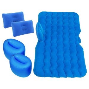 (135 * 70CM) Car Inflatable Bed Cushion Adult Car Travel Large Parts Split foot pier blue  |  Tents & Accessories Camping & Hiking Split foot pier blue