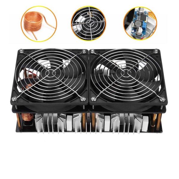 1800W/2500W ZVS Induction Heater Induction Heating Machine PCB Board Module Flyback Driver Heater Cooling Fan Interface+ Coil 2500W  |  Outdoor Gadgets Camping & Hiking 2500W