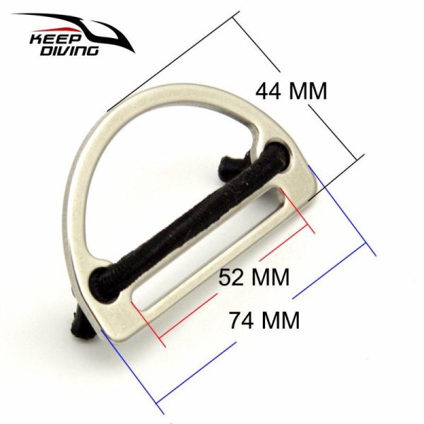 316 Stainless Steel D Ring Buckle Scuba Diving Weight Belt Webbing Strap Keeper Weight Belt Surfing Swimming Diving Accessories Silver  |  Water Sports Exercise & Sports Silver