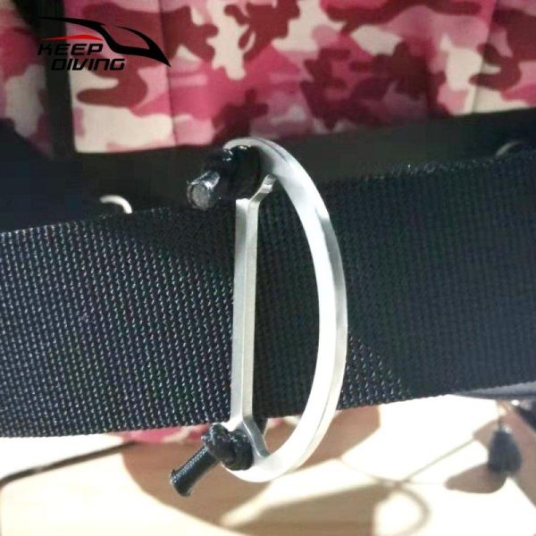 316 Stainless Steel D Ring Buckle Scuba Diving Weight Belt Webbing Strap Keeper Weight Belt Surfing Swimming Diving Accessories Silver  |  Water Sports Exercise & Sports Silver