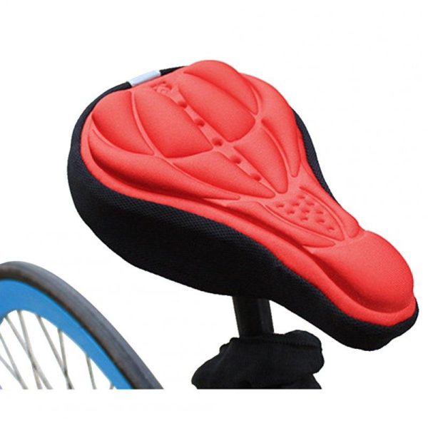 3D Breathable Bicycle Seat Cover Embossed High-elastic Cushion Perfect Bike Accessory red  |  Bicycle Accessories Bicycle Accessories Bicycle Accessories