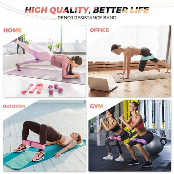 3pcs Yoga Resistance Band Elastic Breathable Anti-slip Pilates Stretching Pulling Band For Sports Fitness 3PCS+Instructions+Mesh bag  |  Yoga Exercise & Sports 3PCS+Instructions+Mesh bag