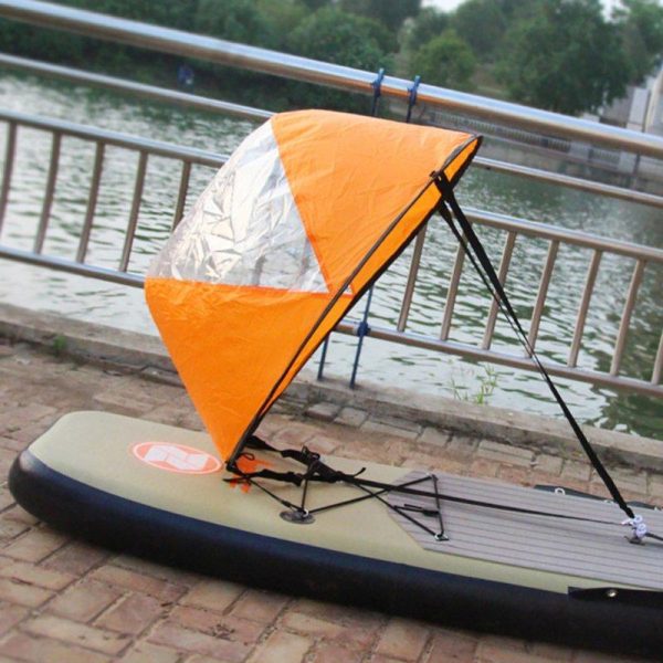 42 inch Foldable Boat Lightweight Wind Sail Sup Paddle Board Sail with Clear Window Drifting Accessory As shown  |  Water Sports Exercise & Sports As shown