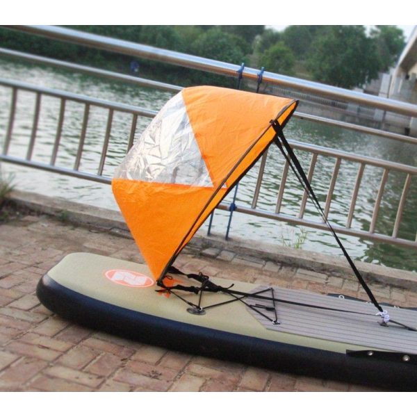 42 inch Foldable Boat Lightweight Wind Sail Sup Paddle Board Sail with Clear Window Drifting Accessory As shown  |  Water Sports Exercise & Sports As shown