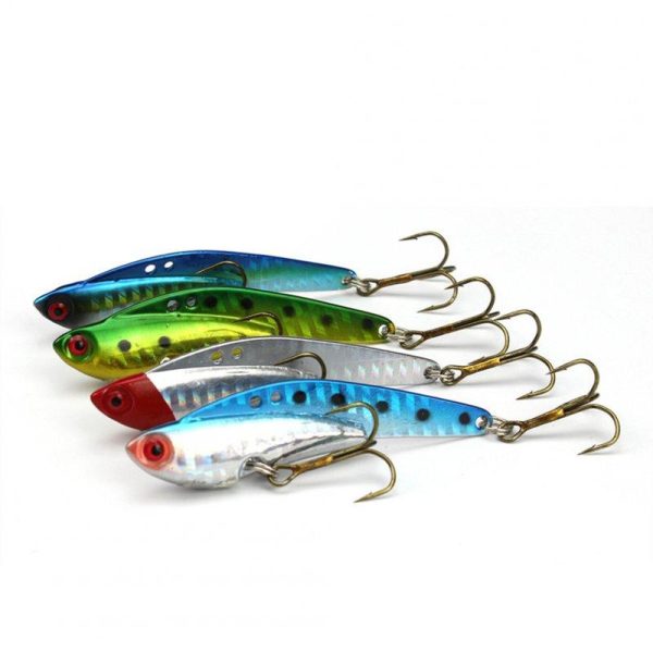 4PCS 7.5cm 25g Hard Metal VIB Fishing Lures Swing Vibration Pike Carp Trout Catfish Fishing Baits Set Set  |  Fishing Baits & Hooks Fishing Baits & Hooks Fishing Baits & Hooks