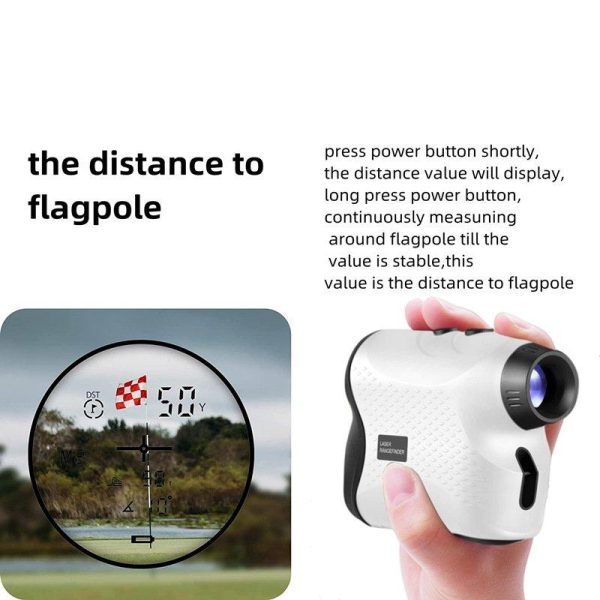 5-500m Golf Rangefinder 6x High Precision Optical Lens Low Power Consumption Telescope Distance Meter White  |  Telescopes & Binoculars Camping & Hiking Telescopes & Binoculars