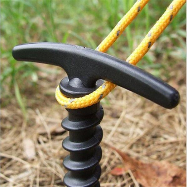 5pcs 14.5cm Portable Plastic Screw Spiral Tent Peg Stakes Nail Outdoor Camping Awning Trip Kit red  |  Outdoor Gadgets Camping & Hiking Outdoor Gadgets