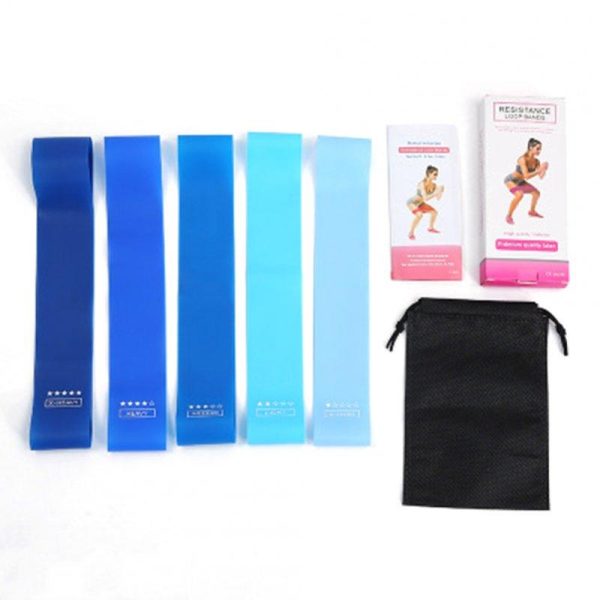 5PCS Resistance Bands Latex Workout Fitness Elastic Yoga Band Pilates Expander Sport Pull Rope Gym Exercise Equipment D blue color  |  Yoga Exercise & Sports D blue color