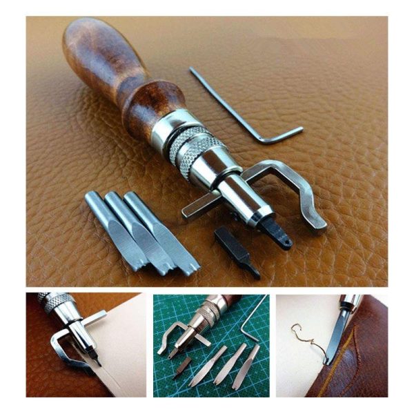 7-in-1 DIY Leather Adjustable Stitching Groover Set Blank holder Device  |  Fishing Reels & Rods Fishing Reels & Rods Fishing Reels & Rods