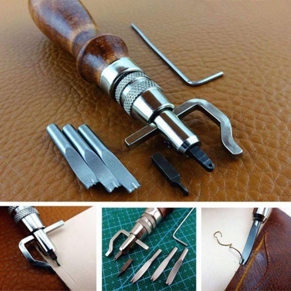 7-in-1 DIY Leather Adjustable Stitching Groover Set Blank holder Device  |  Fishing Reels & Rods Fishing Reels & Rods Fishing Reels & Rods