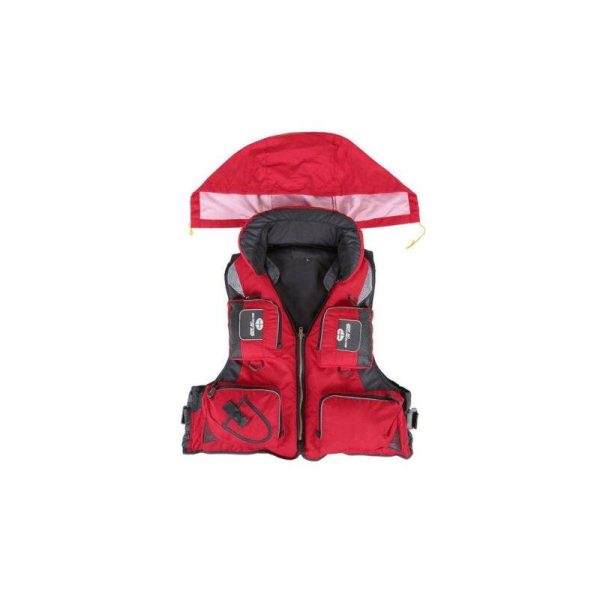 Adjustable Adult Safety Life Jacket Survival Vest for Swimming Boating Fishing  red_XL  |  Survival Gears Camping & Hiking Red + XL