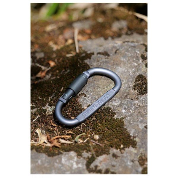 Aluminium Alloy Keychain Climbing Button Carabiner Safety Buckle Outdoor Camping Accessories black  |  Outdoor Gadgets Camping & Hiking Black