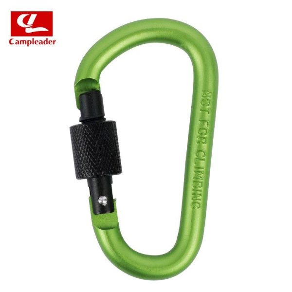 Aluminium Alloy Keychain Climbing Button Carabiner Safety Buckle Outdoor Camping Accessories green  |  Outdoor Gadgets Camping & Hiking Green