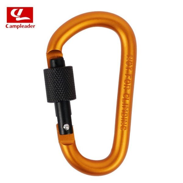 Aluminium Alloy Keychain Climbing Button Carabiner Safety Buckle Outdoor Camping Accessories Orange  |  Outdoor Gadgets Camping & Hiking Orange