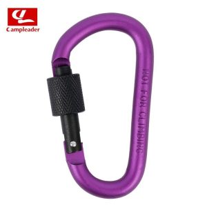 Aluminium Alloy Keychain Climbing Button Carabiner Safety Buckle Outdoor Camping Accessories purple  |  Outdoor Gadgets Camping & Hiking Outdoor Gadgets