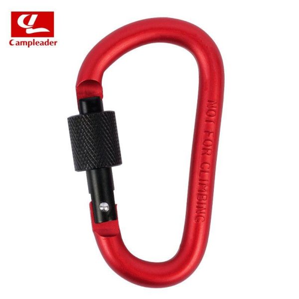 Aluminium Alloy Keychain Climbing Button Carabiner Safety Buckle Outdoor Camping Accessories red  |  Outdoor Gadgets Camping & Hiking Outdoor Gadgets