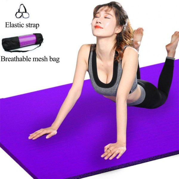 Anti-Slip Yoga Mat Lightweight 6mm Eco-friendly Fitness Mat With Carry Strap For Home Workout Travel Two-color pink 183 x 61 x 0.6cm  |  Yoga Exercise & Sports Two-color pink + 183 x 61 x 0.6cm