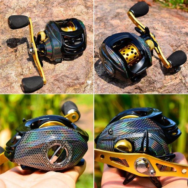 Baitcasting Fishing Reel 18+1BB 7.2:1 gear ratio Metal magnetic brake Low-Profile Reel Fishing line Reel (Minute fishing vessel) dw132l left hand  |  Fishing Reels & Rods Fishing Reels & Rods (Minute fishing vessel) dw132l left hand