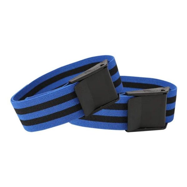 BFR Fitness Occlusion Bands Blood Flow Restriction Bands Weight Body Building For Arm Leg Wraps Fast Muscle Growth Gym 1 Pair Black blue  |  Protective Gears Exercise & Sports Black blue