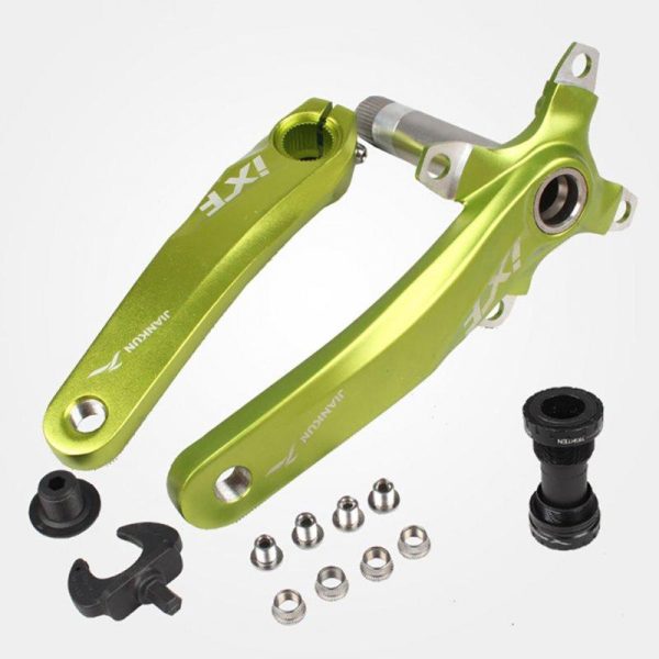 Bicycle Crank IXF Left/Right Crank + Middle Shaft Bicycle Crankset Bicycle Accessories Bike Part Green  |  Bicycle Accessories Bicycle Accessories Bicycle Accessories