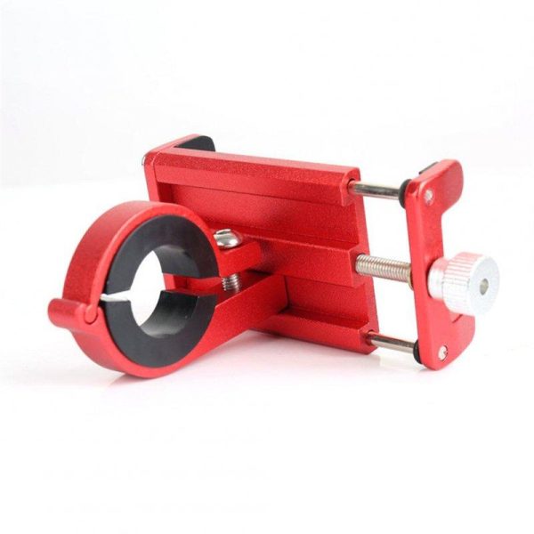 Bicycle Cycling Aluminum Alloy Phone Holder Metal Simple Design Stable Phone Bracket Adjustable 55-100mm 360 Degrees Rotation Holder Red  |  Bicycle Accessories Bicycle Accessories Bicycle Accessories