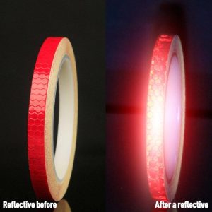 Bicycle Reflective Sticker Tape Noctilucent Waterproof Fluorescent Bike Decoration red_8 meters  |  Bicycle Accessories Bicycle Accessories Bicycle Accessories