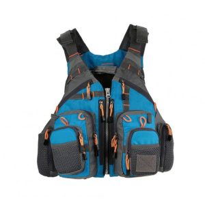 Breathable Polyester Mesh Design Fishing Vest Fishing Safety Life Jacket for Swimming Sailing blue  |  Survival Gears Camping & Hiking Blue