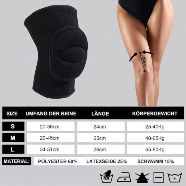 Breathable Sports Knee Pads Shock-absorbing Knee Pads Soft Protection For Dance Yoga Volleyball Basketball L  |  Protective Gears Exercise & Sports L