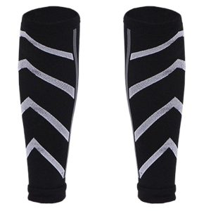 Calf Compression Sleeves Running Support Recovery Improve Blood Circulation For Shin Splint Men Women 240 pin bright stripe black  |  Protective Gears Exercise & Sports 240 pin bright stripe black