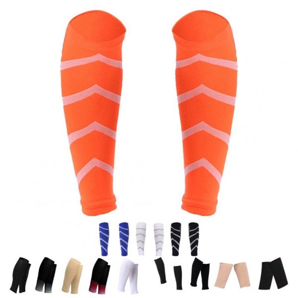 Calf Compression Sleeves Running Support Recovery Improve Blood Circulation For Shin Splint Men Women 240-pin bright stripe orange  |  Protective Gears Exercise & Sports 240-pin bright stripe orange