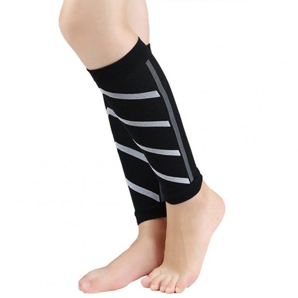 Calf Compression Sleeves Running Support Recovery Improve Blood Circulation For Shin Splint Men Women 240-pin bright stripe orange  |  Protective Gears Exercise & Sports 240-pin bright stripe orange