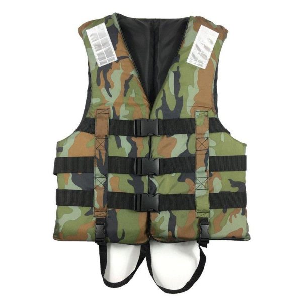 Camouflage Life Jacket Lightweight Adult Foam Swimming Life Jacket Adjustable Foldable Life Jacket Vest Type 1_XL-suitable for 60-80 kg  |  Survival Gears Camping & Hiking Survival Gears