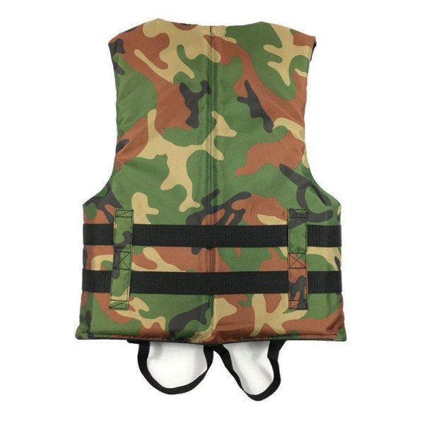 Camouflage Life Jacket Lightweight Adult Foam Swimming Life Jacket Adjustable Foldable Life Jacket Vest Type 1_XL-suitable for 60-80 kg  |  Survival Gears Camping & Hiking Survival Gears