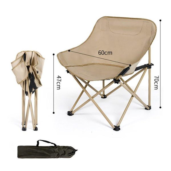 Camping Chairs Lawn Chairs Portable Chair Support 150kg Foldable Chair Backpacking Chair 600D Oxford Cloth + Aluminum Alloy Khaki  |  Outdoor Gadgets Camping & Hiking Khaki