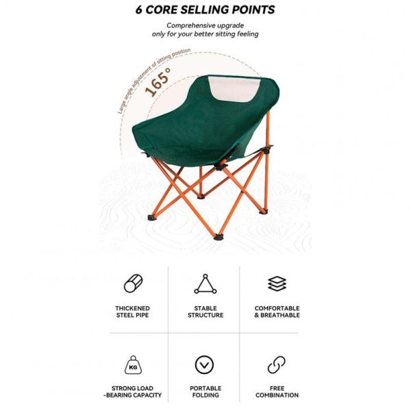 Camping Chairs Lawn Chairs Portable Chair Support 150kg Foldable Chair Backpacking Chair 600D Oxford Cloth + Aluminum Alloy Khaki  |  Outdoor Gadgets Camping & Hiking Khaki