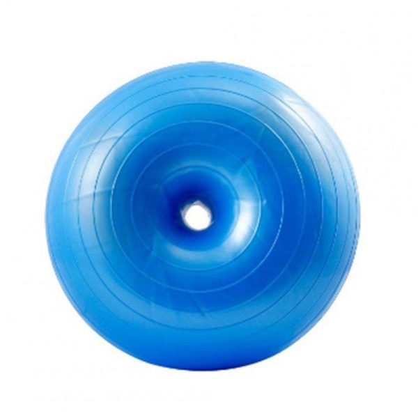 Donut Exercise Ball Workout Core Training Ball Swiss Stability Ball For Yoga Pilates Balance Training In Gym Office Classroom 50cm Blue with pump  |  Yoga Exercise & Sports Blue with pump