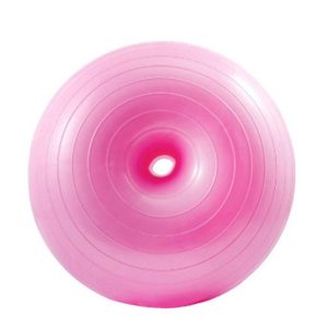 Donut Exercise Ball Workout Core Training Ball Swiss Stability Ball For Yoga Pilates Balance Training In Gym Office Classroom 50cm Pink with pump  |  Yoga Exercise & Sports Pink with pump