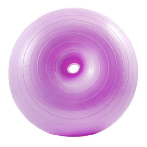 Donut Exercise Ball Workout Core Training Ball Swiss Stability Ball For Yoga Pilates Balance Training In Gym Office Classroom 50cm Purple with pump  |  Yoga Exercise & Sports Purple with pump