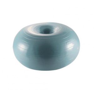 Donut Yoga Ball Thicken Explosion-proof Inflatable Balance Fitness Balance Ball with Inflator gray  |  Yoga Exercise & Sports Gray