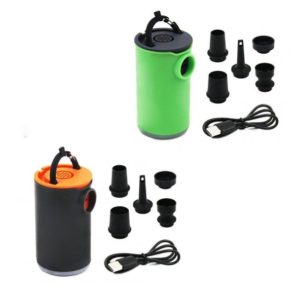 Electric Air Pump, Portable Air Pump + Camping Lantern + Power Bank, 5920mWh Battery, Wireless Air Compressor Inflator/Deflator Pumps For Inflatable Cushions Air Beds Boat Swimming Ring green  |  Outdoor Gadgets Camping & Hiking Green