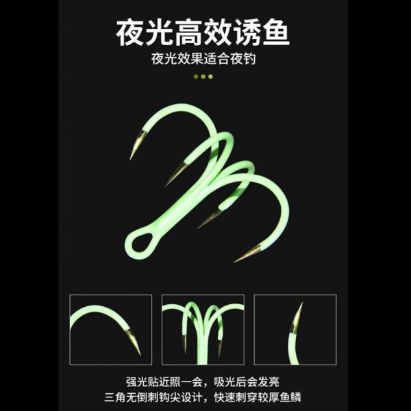 Fishing Lure Luminous 5cm Octopus Lure and Four-hooks Fishing Accessories for Sea Fishing 16#Luminous four hooks  |  Fishing Baits & Hooks Fishing Baits & Hooks 16#Luminous four hooks