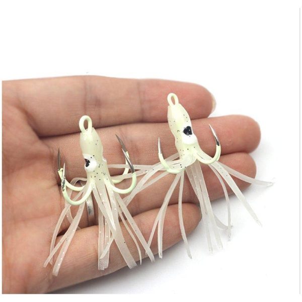 Fishing Lure Luminous 5cm Octopus Lure and Four-hooks Fishing Accessories for Sea Fishing 16#Luminous four hooks  |  Fishing Baits & Hooks Fishing Baits & Hooks 16#Luminous four hooks