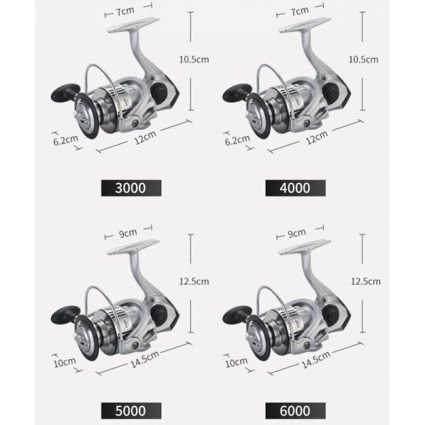 Fishing Reel Spinning Reel Full Metal Anti-corrosion 14BB Lure Sea Fishing Reel ZEUS3000  |  Fishing Reels & Rods Fishing Reels & Rods Fishing Reels & Rods