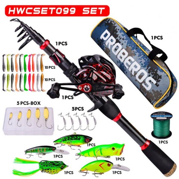 Fishing Rod Reel Combo Freshwater Saltwater Fishing Poles With Lures Reel Fishing Line Storage Bag For Beginners Skilled People right hand reel 2.1 meters  |  Fishing Reels & Rods Fishing Reels & Rods Fishing Reels & Rods